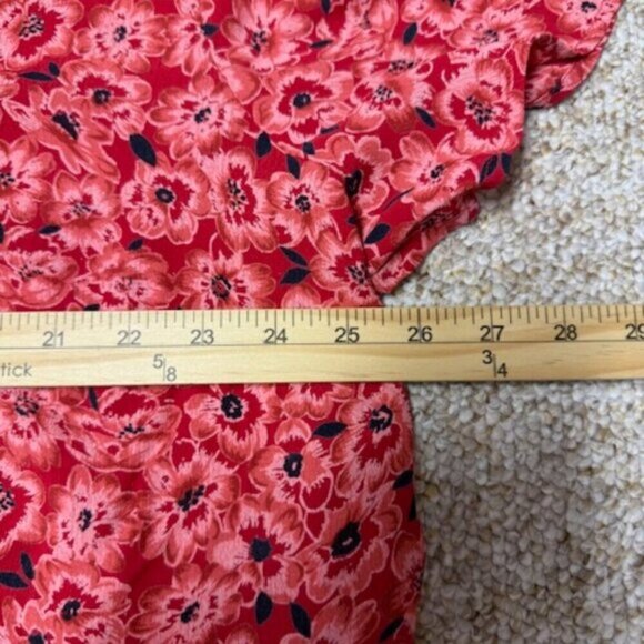 Kathie Lee Top Womens Size 22W/24W Dark Pink Floral Embroidered Button Front - Picture 5 of 10
